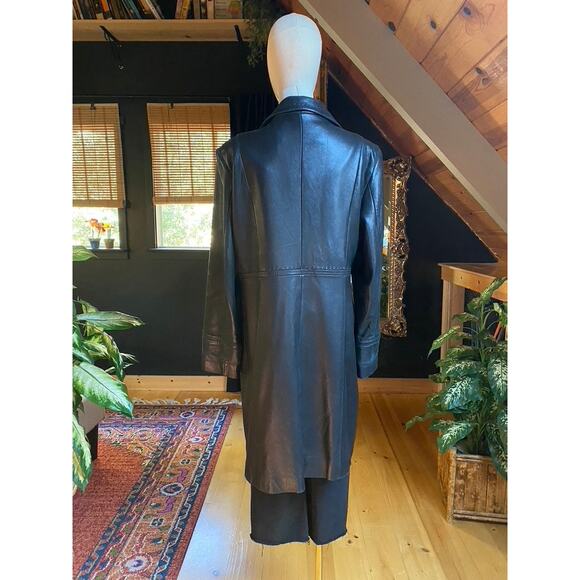 90s Leather Coat - Picture 2 of 6